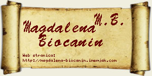 Magdalena Biočanin vizit kartica